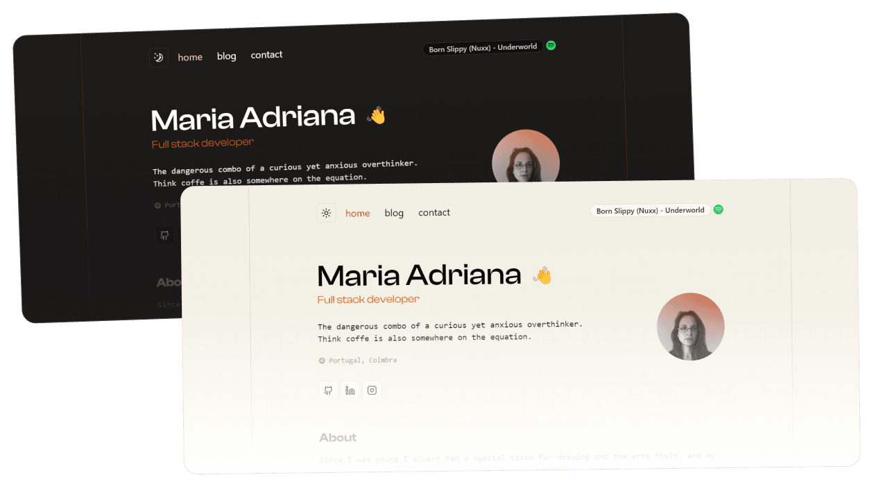 Hero image of the Portfolio project.
